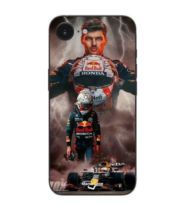 Maniacase Case For Iphone 16E Verstappen Lightning Formula 1 Helmet F1