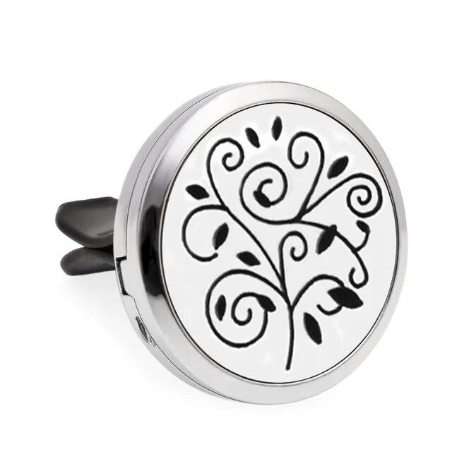 Aromatherapy Jewelry Car Perfume Air Freshener Car Clip Tree of Life Aroma Essential Oil Diffuser Necklace Locket Pendants
