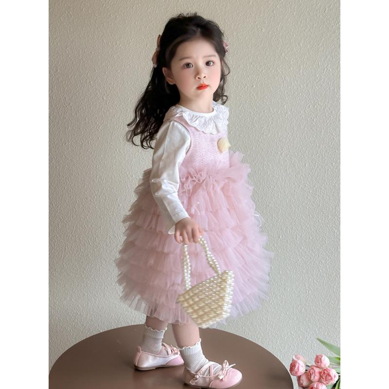 2025 Autumn Girls' Fashion: Baby Girl Two-Piece Princess Dress Set