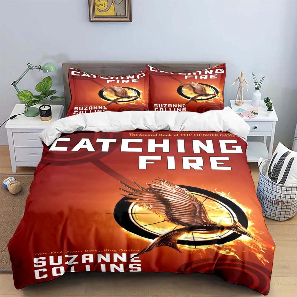 The Hunger Games Anime 3D Digital Printing Bedding Set Duvet Cover Comforter for Kids Youth Girls Boys Gift Home Textiles