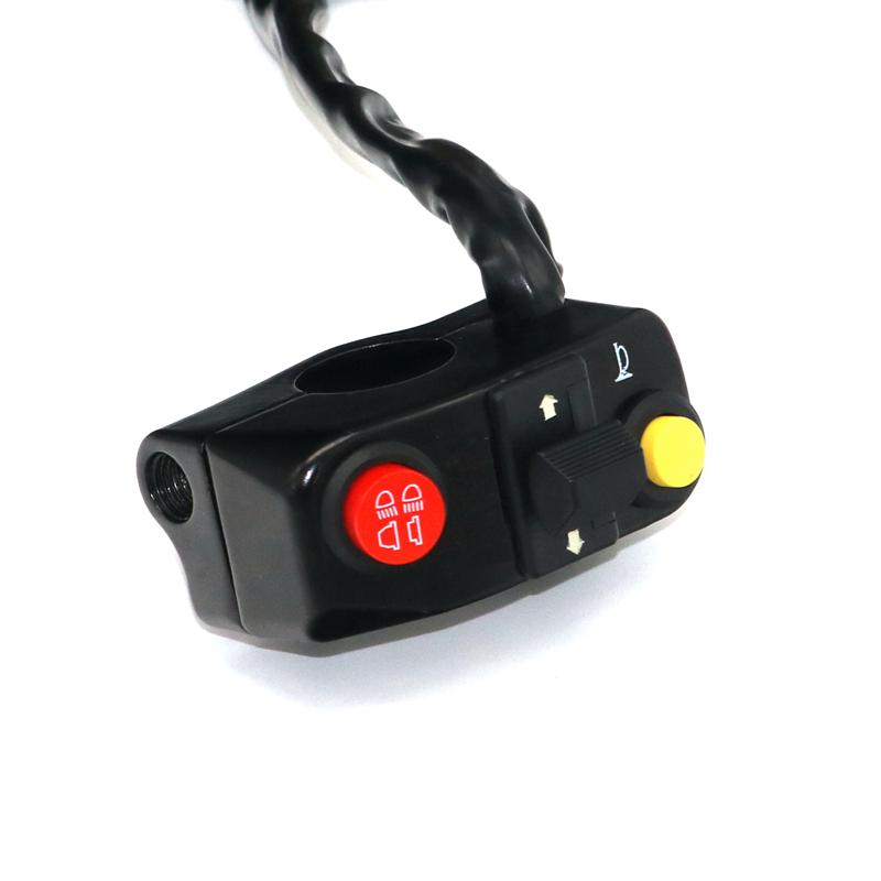 LMoDri Motorcycle Multi-function Switch Universa Headlights Turn Signal Horn Switches Flasher ON/OFF 22mm Handlebar ATV
