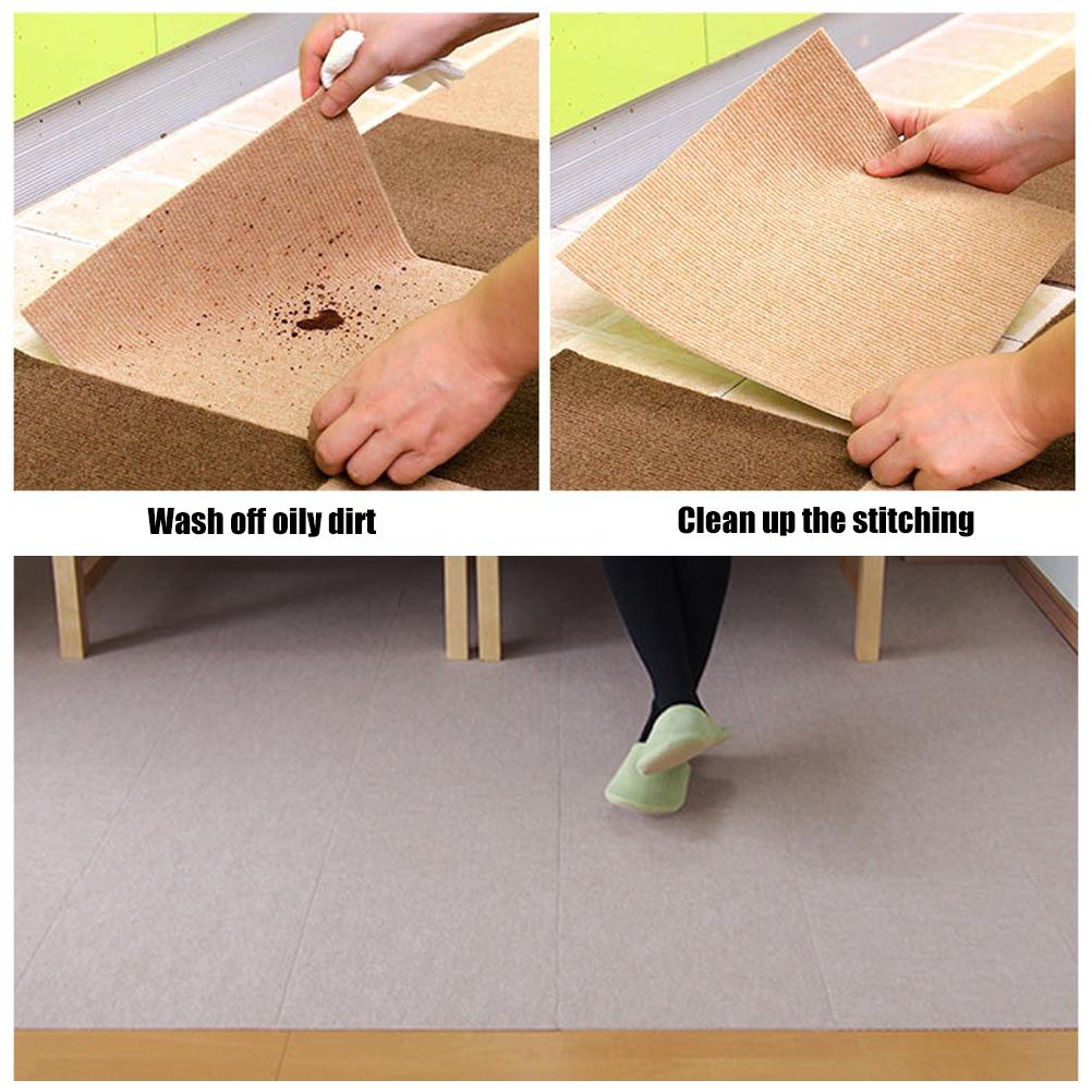 30*30CM Selbstklebende Spleißmatte Teppichmatte Bodenschutzmatte Tragbar Rutschfest Kinderspielteppich für Wohnzimmer