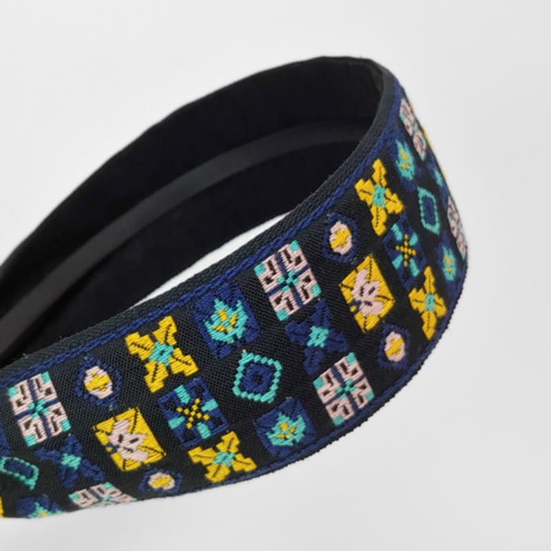 LALA Geometric Diamond Ethnic Hairband P-Blue