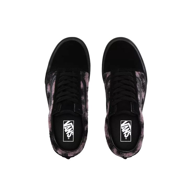 Vans Old Skool Mix Leopard Platform Tie-Dye Thick Sole Casual Low-Top Skate Shoes Women Sneaker Black Purple VN0A3B3UTRE