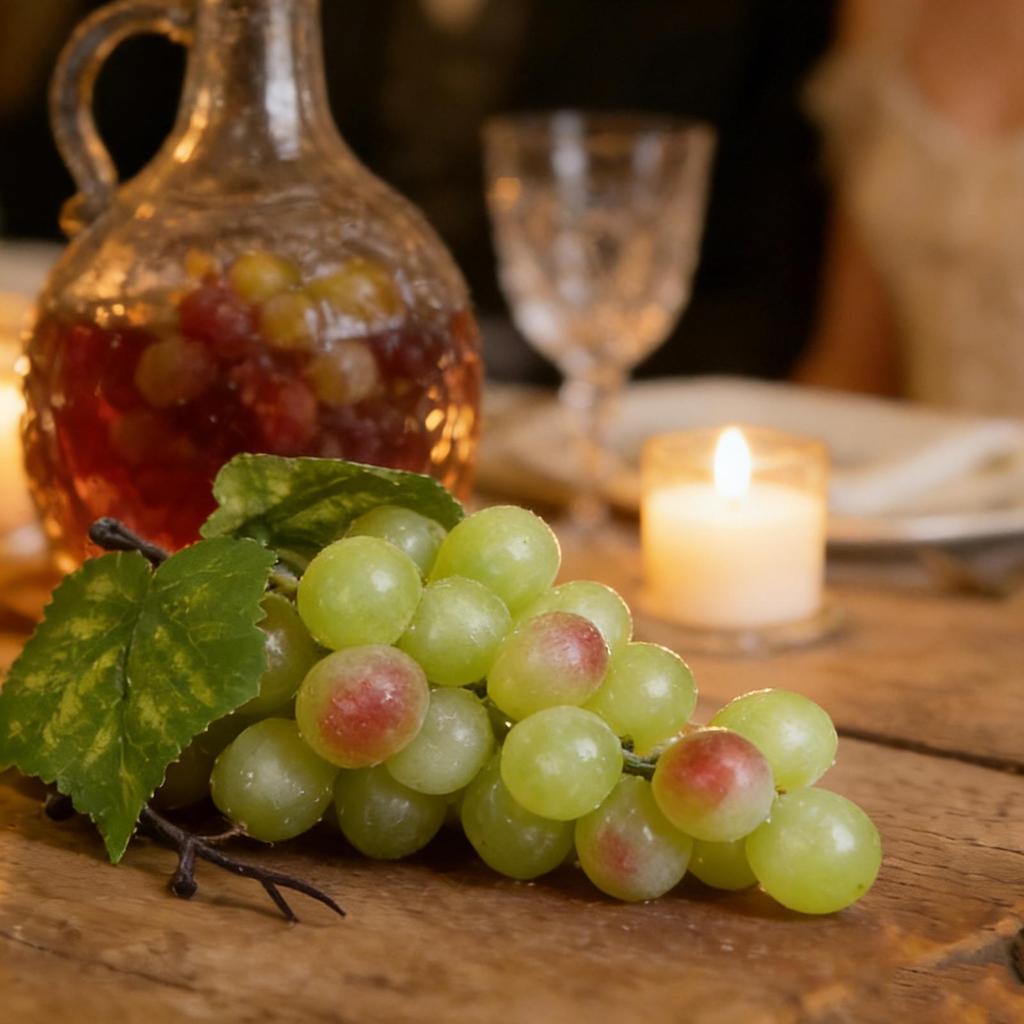 14cm Simulated Grapes Fake Fruit Realistic Artificial Photography Props Vintage Wedding Favorite Fruit Wine Decoration