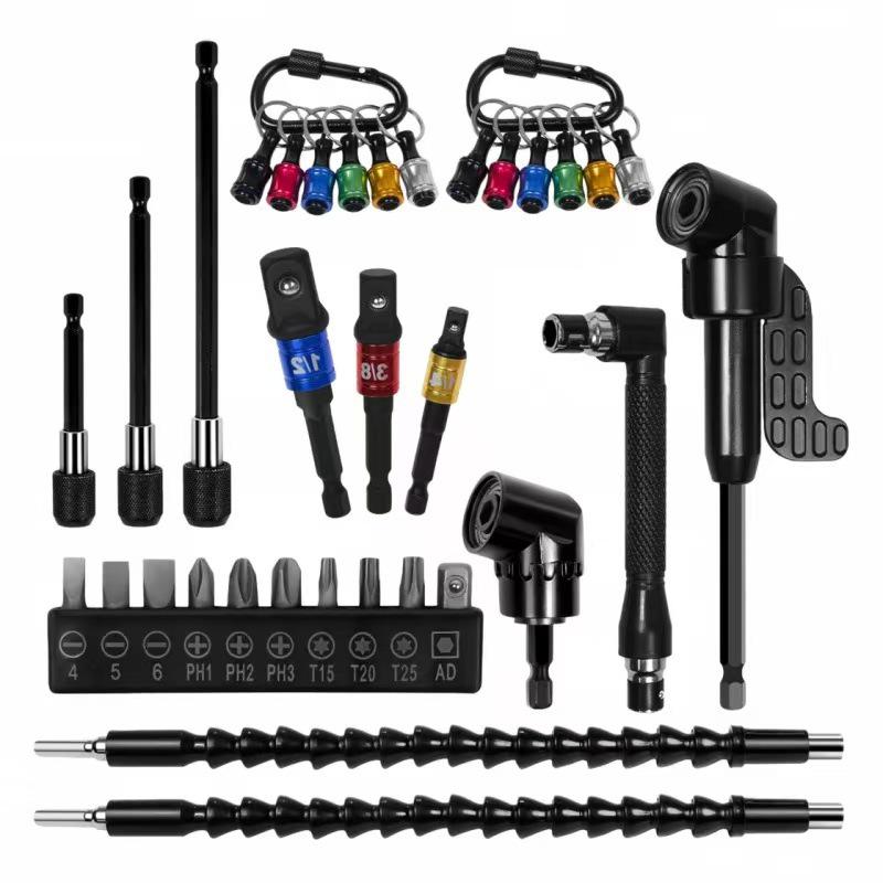 105° Screwdriver Bit & 360° Universal Joint Extension Rod with Colored Steel Ball Joint