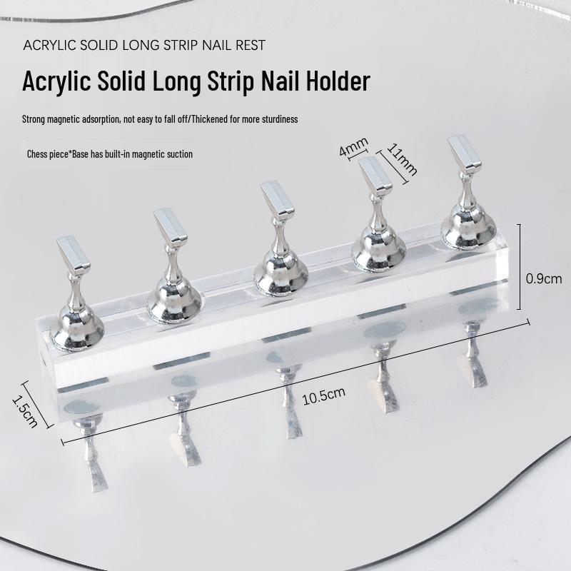 

Акриловая подставка для нейл-арта с магнитной основой и держателем