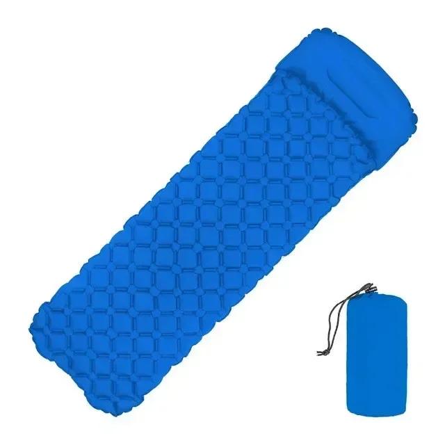 Outdoor Camping Inflatable Mattress Cushion Outdoor Camp Picnic Tent Sleep Pad Ultralight Air Mat Built In Inflator Pump Hiking