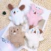 Chaveiro de Pelúcia de Cachorro Fofo Gritando Boneco Desenho Animado Pingente de Bolsa Estilo Ins Coreano