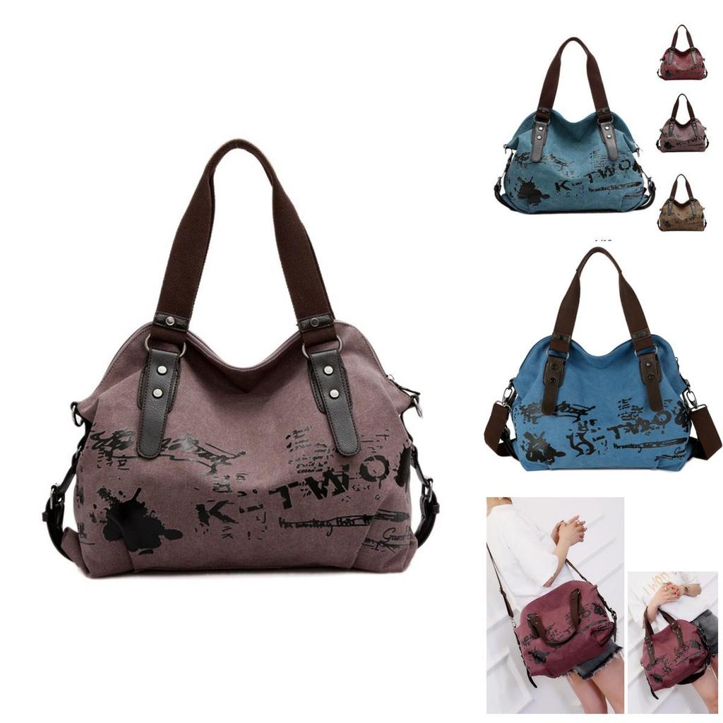 Premium Floral Canvas Student Messenger Shoulder Bag Ideal For Every Stylish Girl