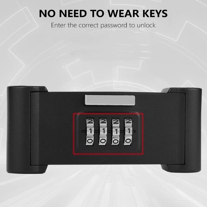 4 Digit Combination Padlock Adjustable Long Shackle Lock Home AntiTheft Lock for Glass Door Security Protections