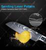 Damascus Laser Japanese Chef Knife Scissor Set Professional Kitchen Knives Santoku Knife Stainless Steel Boning Utility Knife