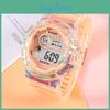 Montre numérique pour étudiant avec glow de nuit Bracelet en silicone Pour enfant Sports d'extérieur
