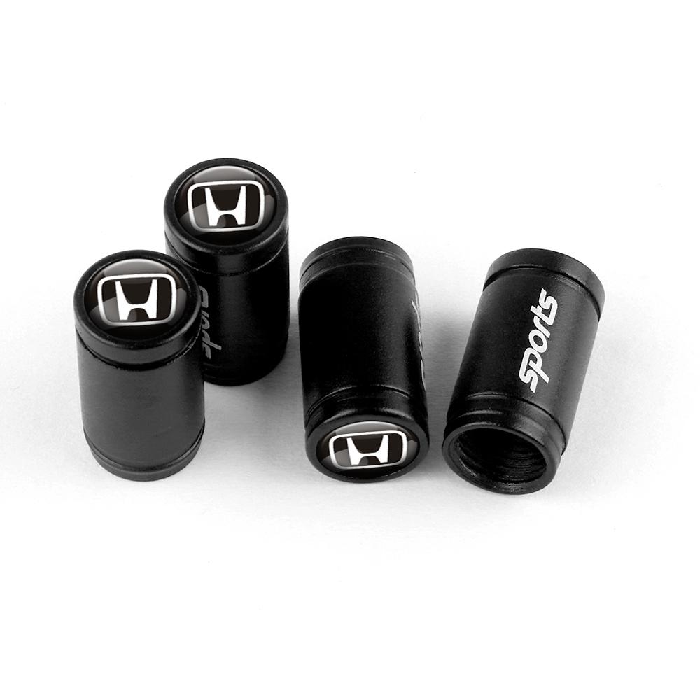 Car Wheel Tire Valve Caps Tyre Rim Stem Covers Dustproof For Honda Civic HRV Fit Accord Mugen Passport City Pilot Auto Valve Cap