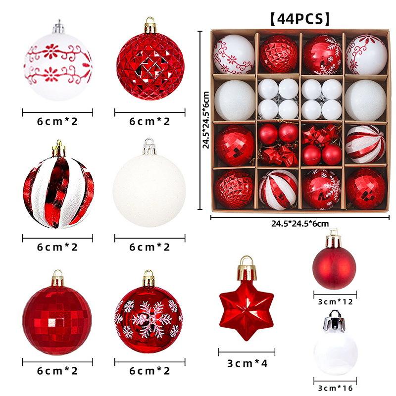 Christmas Tree Pendant, Christmas Ball Set, Painted Ball Pendant, Electroplated Christmas Ball Decoration, Mixed Christmas Gift Box