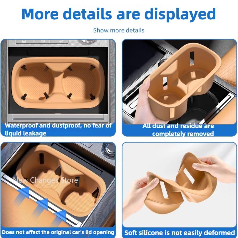 For Zeekr 9X Central Control Armrest Box Cup Holder Silicone Protective Cover Interior Supplies Upgrade Parts