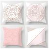 Home Decor Rose & Mandala Geometric Pink Cushion Covers Pattern Cushion Cover Suitable For Sofa Bedroom Car Pillow Cover