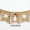 Snowman Christmas Banner Snowflake Christmas Bunting Backdrop Burlap Bunting Garland Christmas Party Decor Winter Holiday Decor