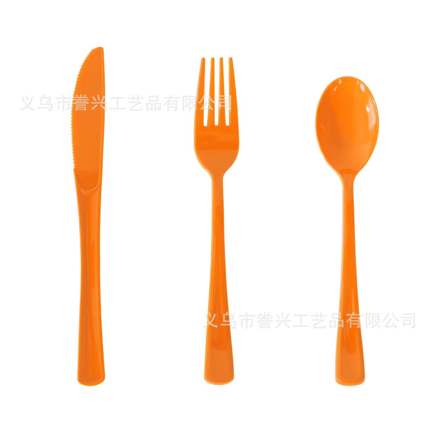 

Disposable Knives, Forks And Spoons, Tableware, Spot Plastic Party Party Party Knives, Forks And Spoons, Color Foreign Trade Supply spoons (25 pcs/pack) оранжевый