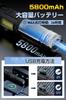 Powerful LED Flashlight with XHP160 LED and 5800mAh Compatible with AAA Zoom IPX6 7 Lighting Aluminum Alloy Mobile SOS Ideal for Emergency and Power