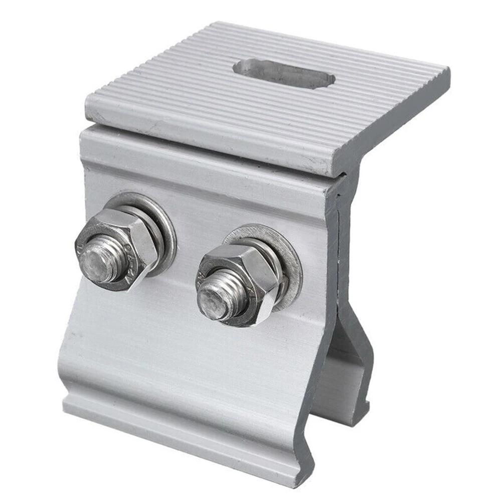 Mounting Bracket Solar Panel Stainless Steel Anodizing Fixing Clamp Mounting Bracket Sliver And Boat For Roof Clear Mill Finish