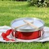 Junior Snare Drum Glitter with Drumsticks Compact Percussion Instrument for Beginners,