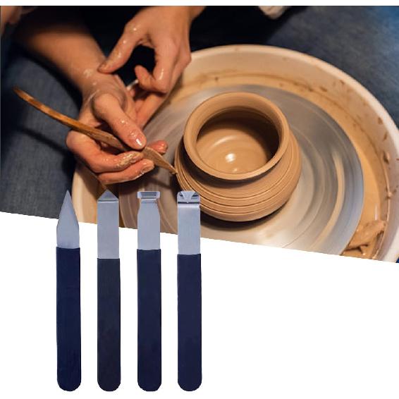 

Набор инструментов для лепки Wokyo Pottery из 4 штук, инструменты для формовки глины и гипса, инструменты для лепки, ножи для обрезки ручной работы для резьбы, крафтовой формовки