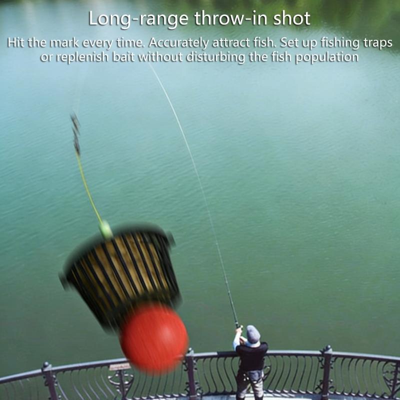 Professional Baits Dispenser With Removable Floating Ball For Convenient Maintenance And Spreading of Baits In Fishing