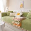New Corduroy Braid Sofa Cushion Four Seasons Universal Tassel Ball Simplicity Non-slip Sofa Cover Cushion Solid Color Sofa Cover