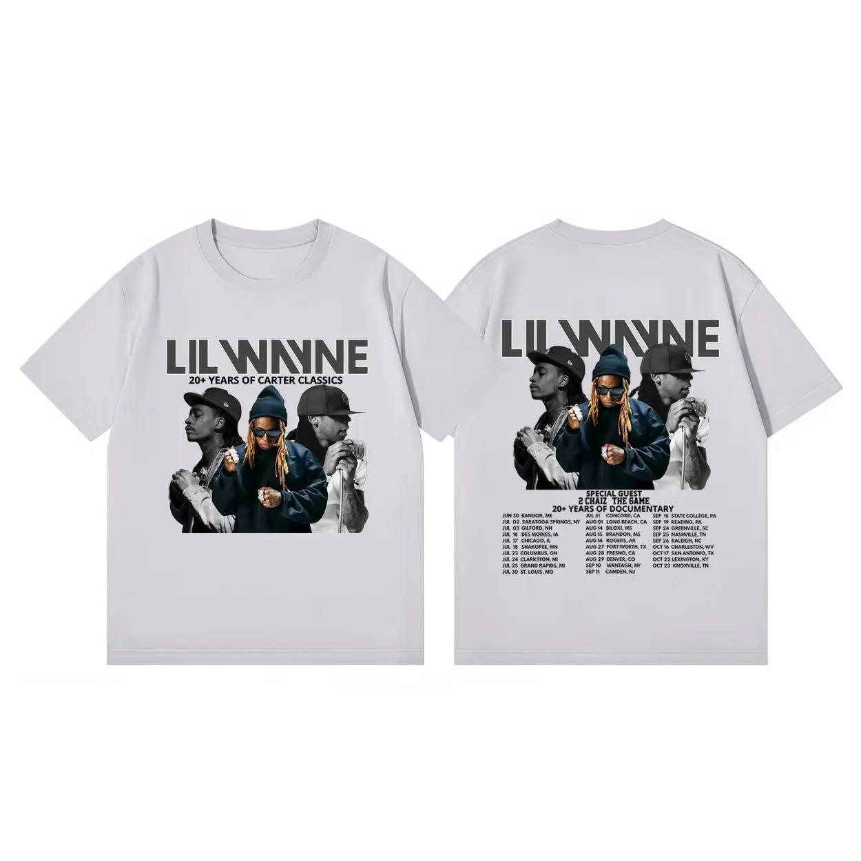 

Summer Casual Fashion Loose T-shirt Rapper Lil Wayne Tour 2026 Graphic T Shirts Unisex Women Hip Hop Vintage Short Sleeve T-shirts 4XL