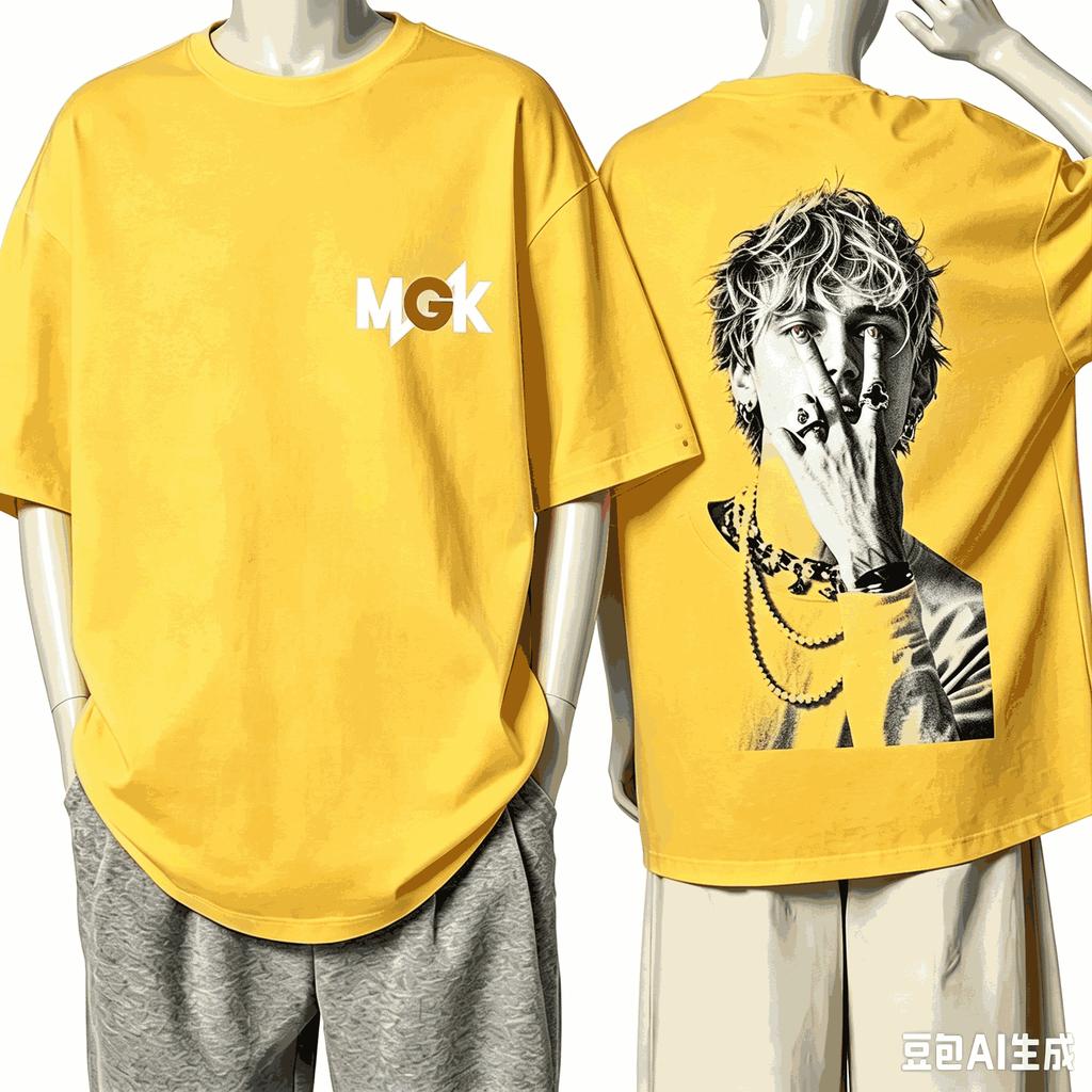 Machine Gun Kelly 2026 Vintagestyle Graphic Tee Clothing New Unisex Rock Band Shirt Hip Hop Oversized Printed Cotton Oneck
