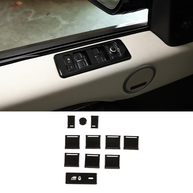 For Land Rover Discovery 5 For Range Rover Sports Vogue Aluminum Alloy Car Interior Window Lift Switch Patch Sticker Accessories