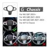 Carbon Fiber Steering Wheel Trim Cover with Heated Hole For BMW M2 M3 M4 G80 G82