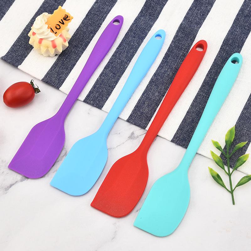 Silicone Spatula for Baking and Cake Decorating - One-Piece, Easy-to-Clean, Colorful Macaron Design