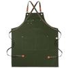 Y Yakunitatsu Arbeitslatzschürze, Canvas, Dicke Baumwolle, Erhältlich in 10 Farben, Café-Schürze, DIY, Handwerkerarbeit, Einheitsgröße, Unisex (Gräulich Grün)