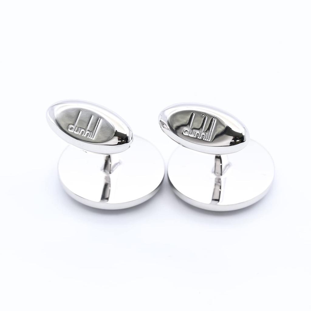 Day Dunhill Cadogan AD Coin Cufflinks In Silver and Navy Father's Men's (JSC82H1H) [Used]