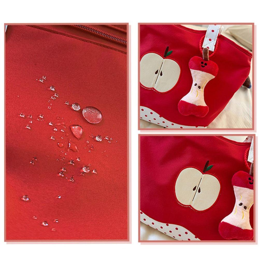 Message Bag Funny Handbag Solid Color Nylon Tote Bag All-match Fruits Shoulder Bag  Travel