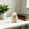 Hippo Figurine 3D Printed Cute Angry Hippopotamus Statue Collectible Animal Ornament for Home Office Desktop Car Decor