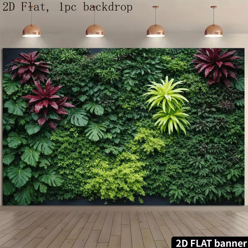 

2D Flat Print Jungle Green Plant Wall Backdrop for Studio Photoshoot & Live Stream 47.2x31.5inch/120*80cm
