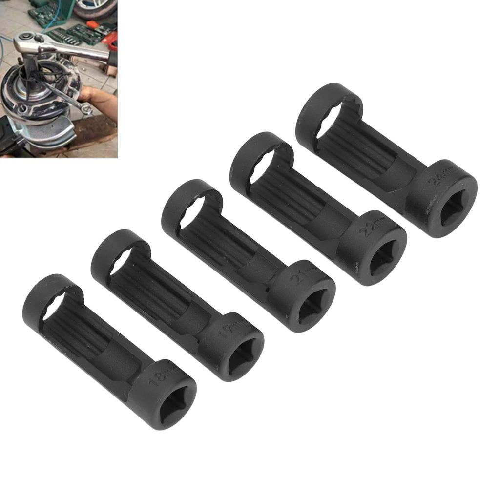 Strut Nut Sockets 5pcs Strut Nut Socket Set Suspension Strut Socket 1/2" Drive for 18-24mm Car Repair Tools