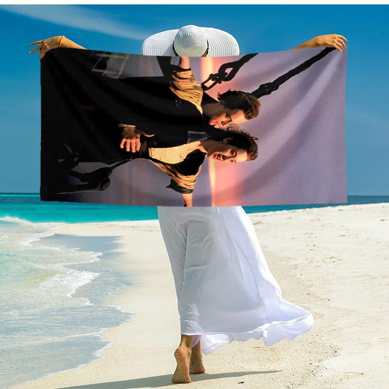 1pc Titanic1 Beach Towel, Comfortable and Thick, and Swimming/Bath/Picnic/Camping Towel, Suitable for Seaside Beaches