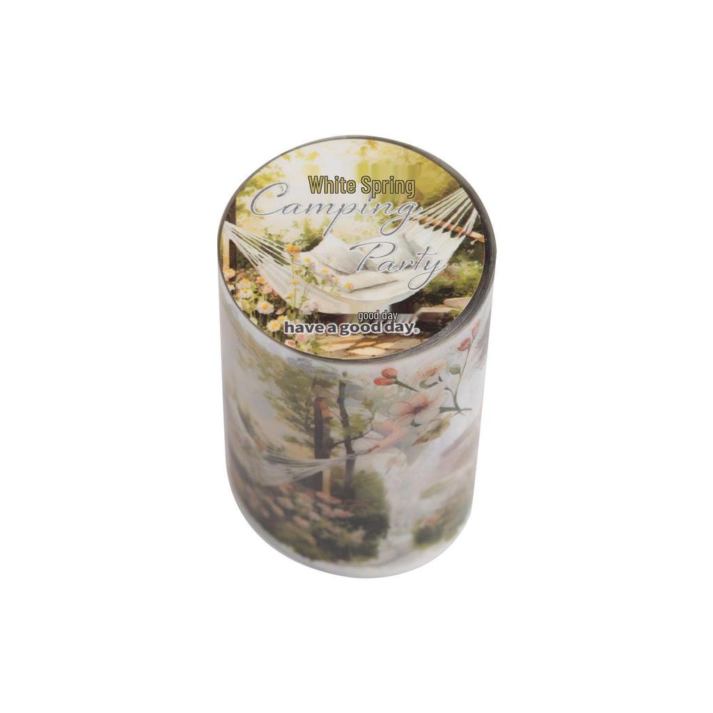 Wunderschönes Tag Washi Tape: Aquarell Camping Party Aufkleber, 6 recycelbare Designs für Reisetagebücher & DIY-Projekte