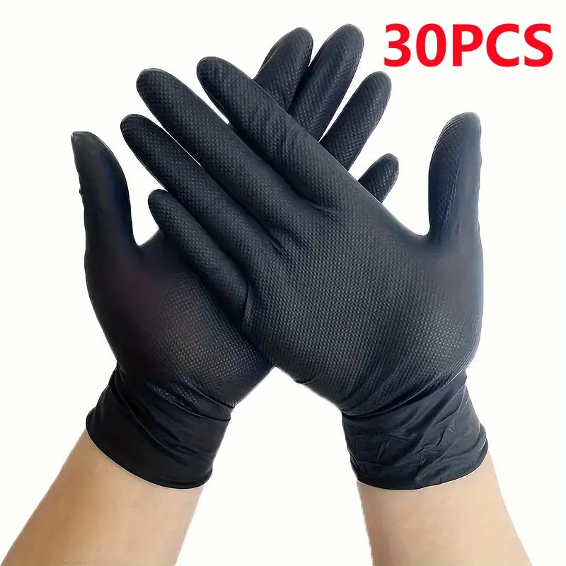 8mil Industrial-Grade Nitrile Gloves 30/50-Pack - Diamond Grip Latex-Free Disposable Gloves for Automotive & Mechanical Work