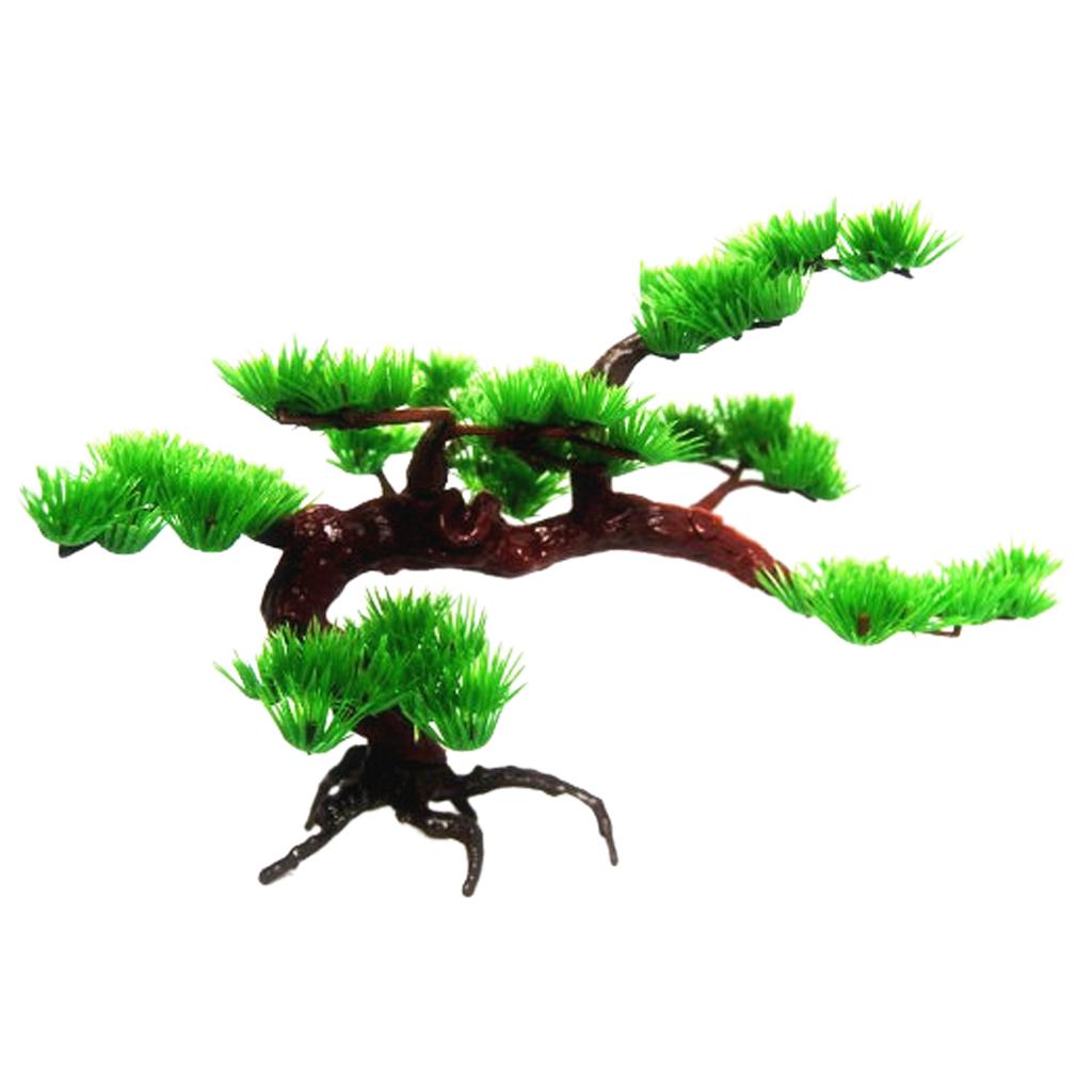 Aquarium Ornament Fish Tank Decoration Accessories for , Green - S/L to Choose