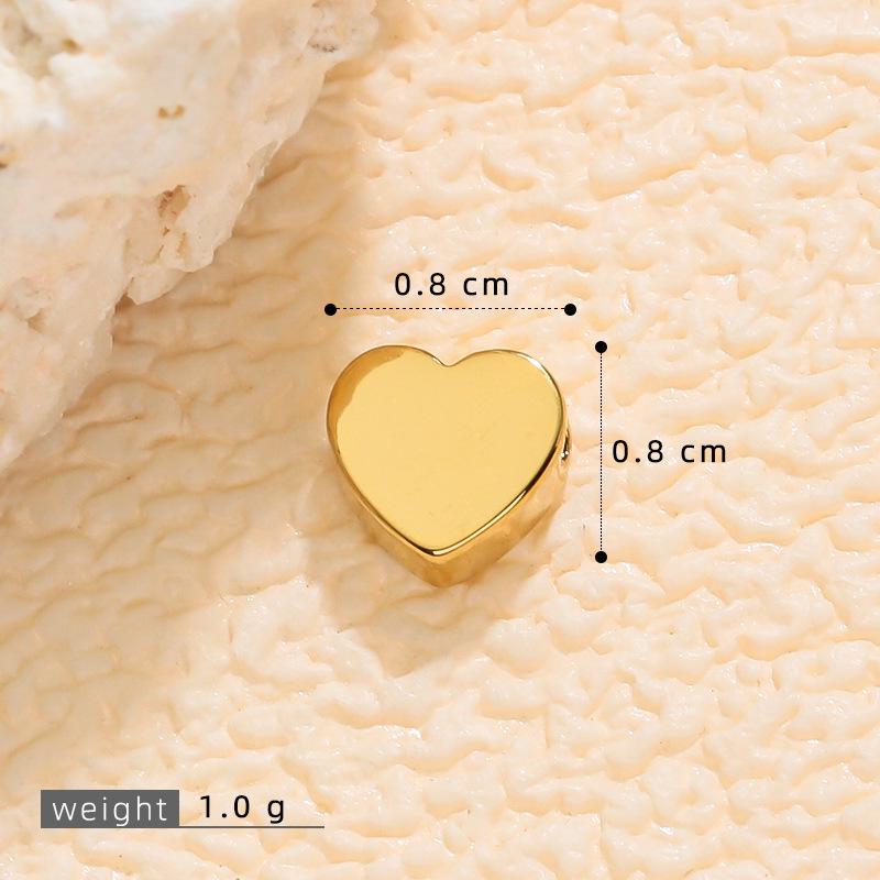 European and American Heart-Shaped Stainless Steel Minimalist DIY Jewelry Accessories