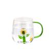 Cute 3D Shape High Borosilicate Glass Cup with Handle for Milk & Juice
