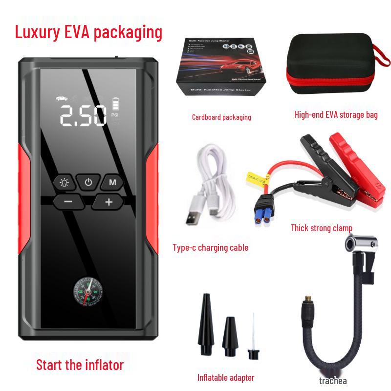 All-in-One 12V Car Battery Jump Starter & Inflator Power Bank
