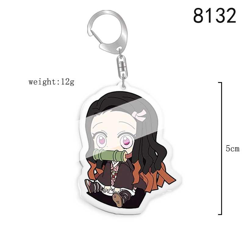 

Demon Slayer Kimetsu No Yaiba Infinity Castle Acrylic Key Ring Iguro Obanai Tokitou Muichirou Action Figure Miniature Playthings (As shown-12767)-