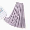Elegant Pleated A-line Midi Skirt