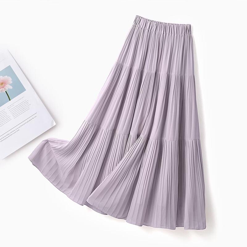 Elegant Pleated A-line Midi Skirt